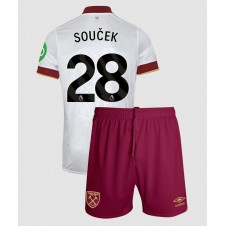 West Ham United Tomas Soucek #28 Tredjedraktsett Barn 2024-25 Kortermet (+ korte bukser)